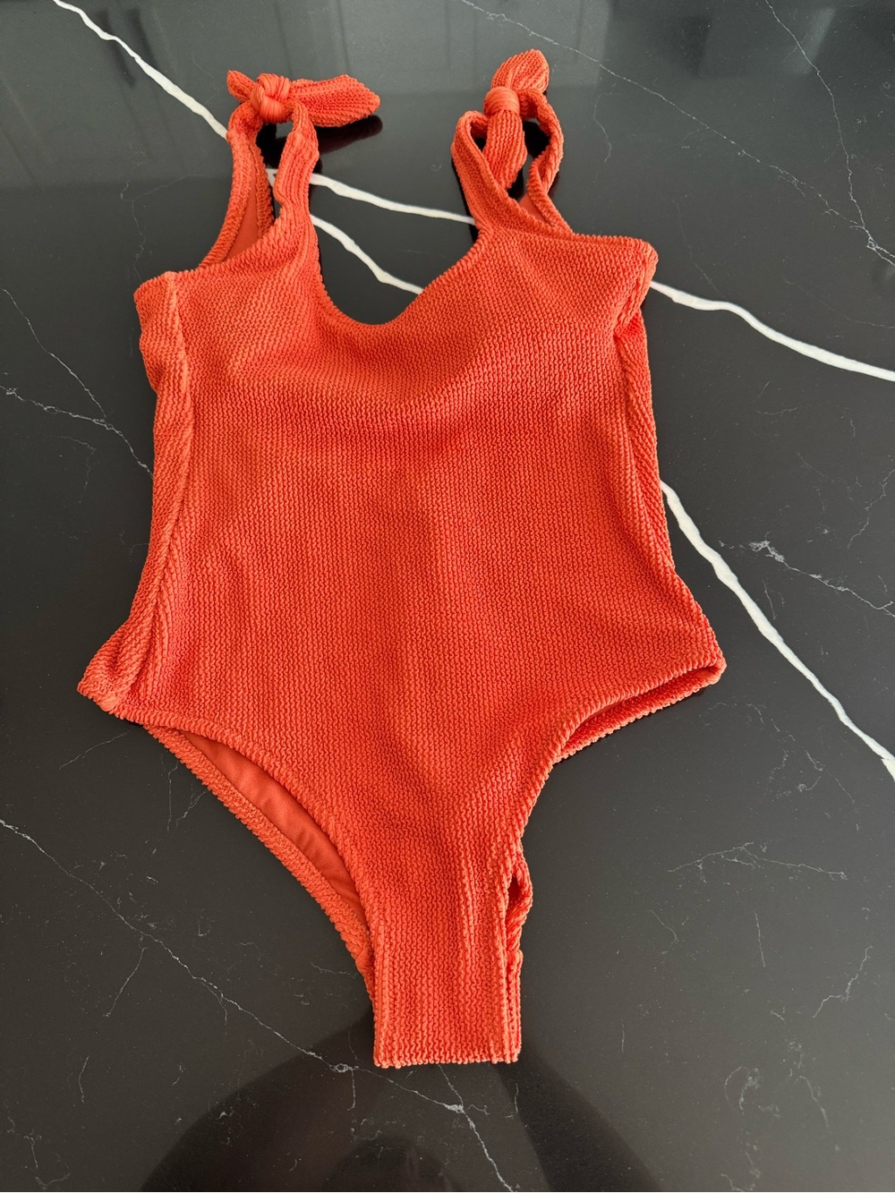 Kona Sol Orange Textured One-Piece